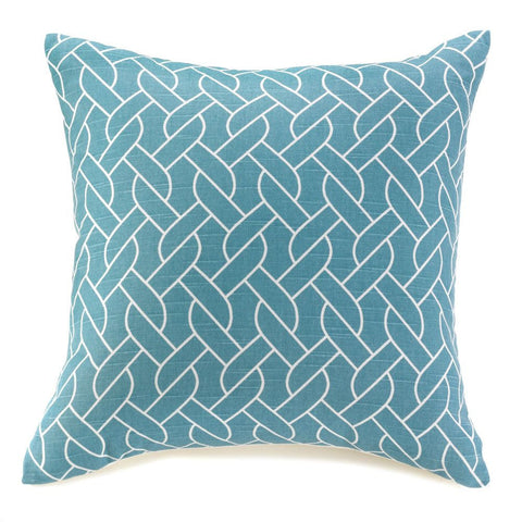 Blue And White Knots Throw Pillow