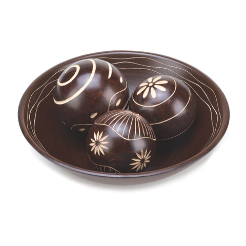 Decorative Vase And Ball Accents