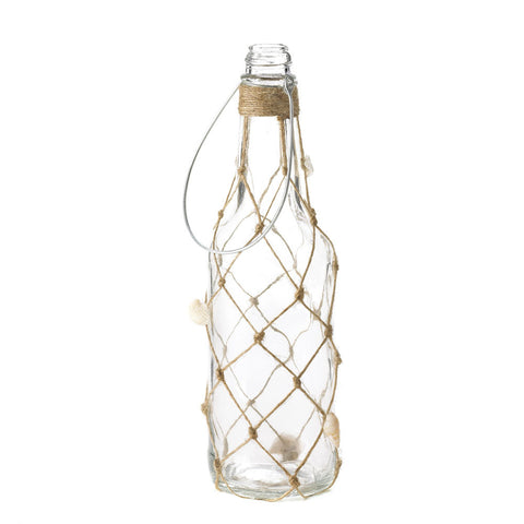Castaway Glass Bottle With Knotted Twine