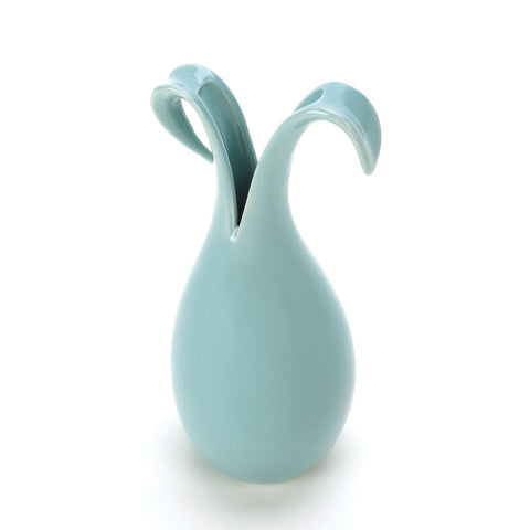 Modern Blossoming Ceramic Accent Vase