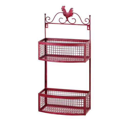 Rooster Double Stack Wall Basket