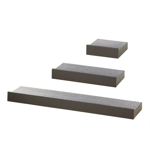 Floating Wall Shelf Trio - Black