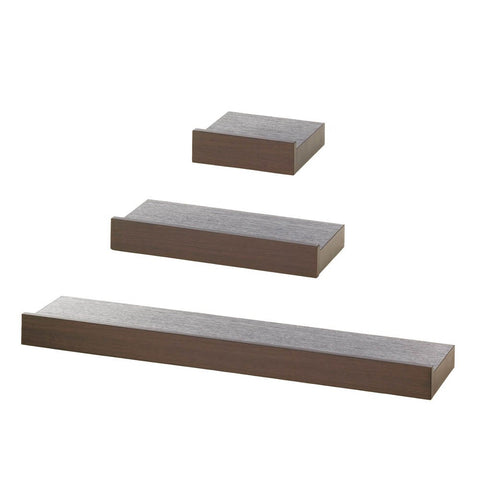 Floating Wall Shelf Trio - Espresso