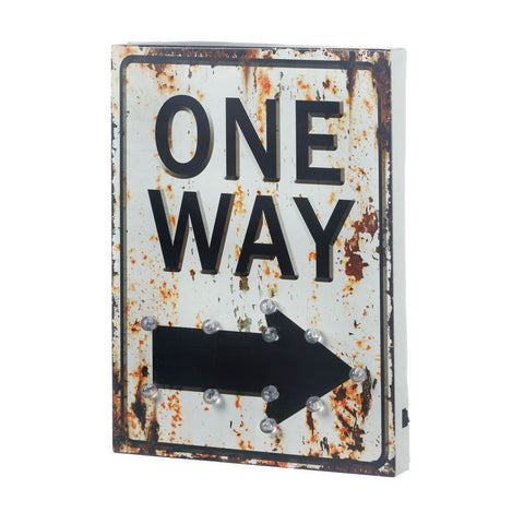 Light-up One Way Sign