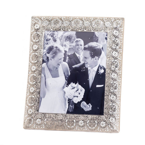 Silver Medallion 8x10 Photo Frame