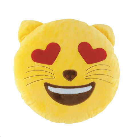 Emoji Cat Throw Pillow