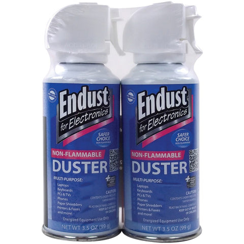 Endust Electronics Duster (3.5oz; Nonflammable; With Bitterant; 2 Pk)