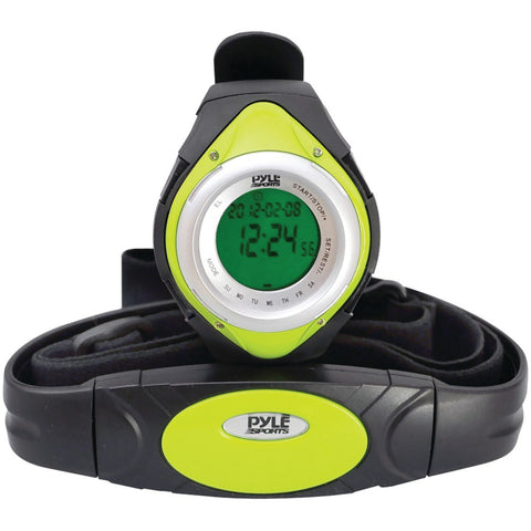 Pyle Heart Rate Monitor Watch With Minimum Average & Maximum Heart Rate (green)