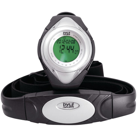 Pyle Heart Rate Monitor Watch With Minimum Average & Maximum Heart Rate (silver)