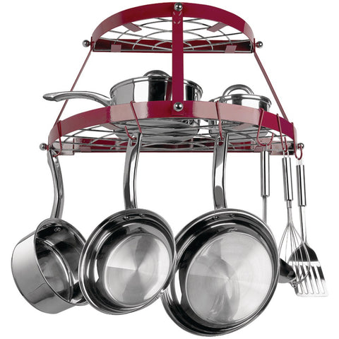 Range Kleen Double Shelf Wall Mount Pot Rack (red Enamel)