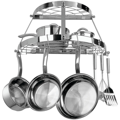 Range Kleen Double Shelf Wall Mount Pot Rack (stainless Steel)