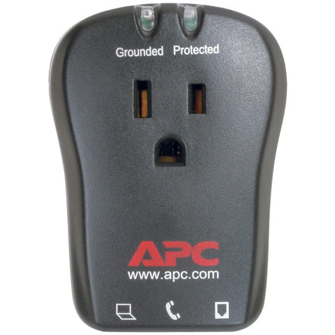 Apc 1-outlet Travel Surge Protector With Telephone Protection