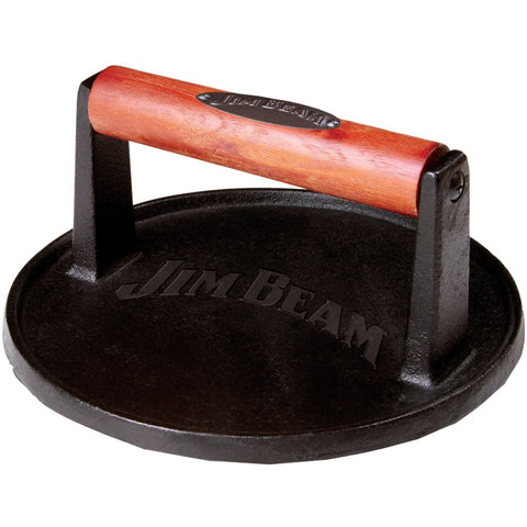 Jim Beam Cast Iron Burger Press With Wood Handle