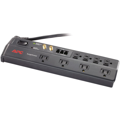 Apc 8-outlet Essential Surgearrest Surge Protector (telephone & Coaxial Protection)