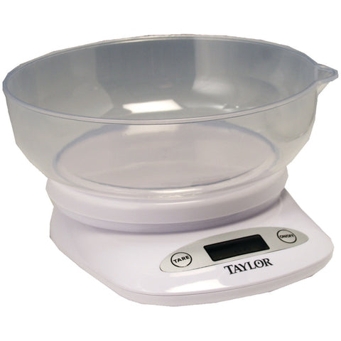 Taylor 4.4lb Capacity Digital Kitchen Scale With Bowl