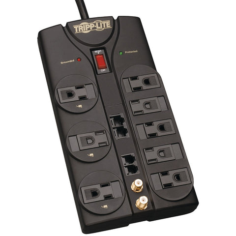 Tripp Lite 8-outlet Surge Protector (3340 Joules Modem And Coaxial And Ethernet Protection)