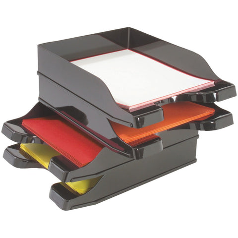 Deflecto Docutray Multidirectional Stacking Tray 2 Pk