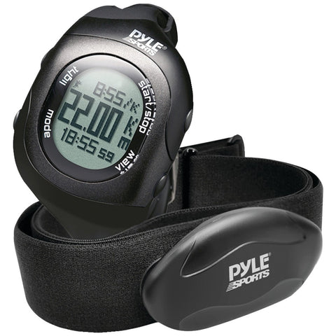 Pyle-sports Bluetooth Fitness Heart Rate Monitoring Watch With Wireless Data Transmission & Sensor (black)