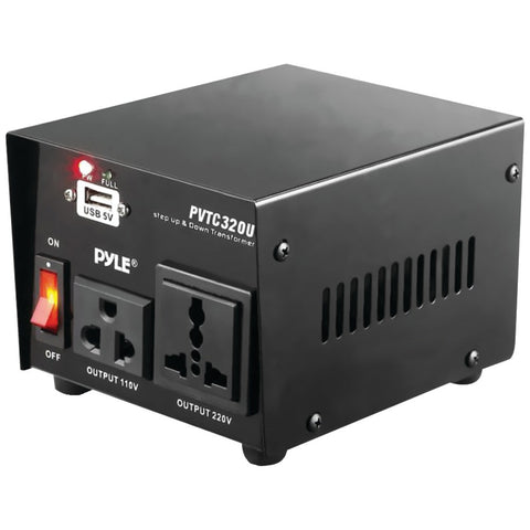 Pyle Step Up & Down Voltage Converter Transformer With Usb Charging Port (500 Watt)