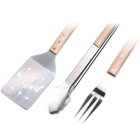 Jim Beam 3pc Bbq Set With Spatula Fork & Tongs