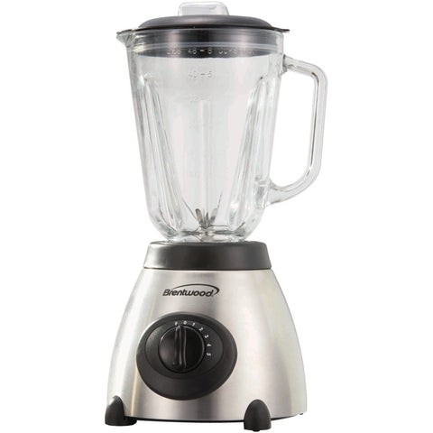 Brentwood 5-speed Blender With Stainless Steel Base & Glass Jar (stainless Steel)