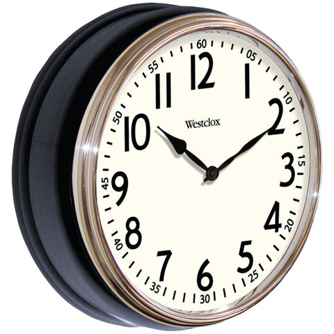 Westclox 12&#34; Round Vintage Kitchen Classic Clock Black