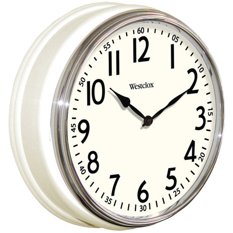 Westclox 12&#34; Round Vintage Kitchen Classic Clock White
