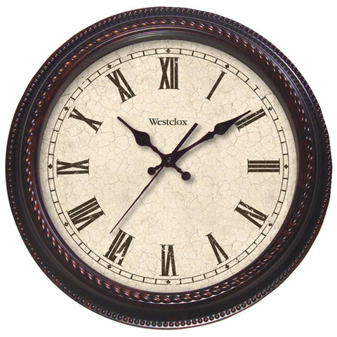 Westclox 20&#34; Round Marbeled Case Finish Clock