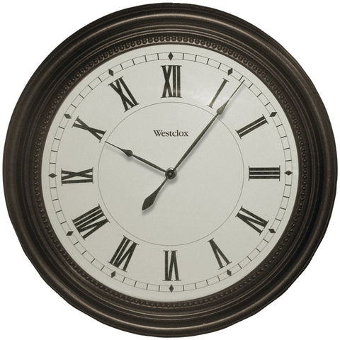Westclox 16&#34; Round Bronze Oil Rub Case Finish Clock