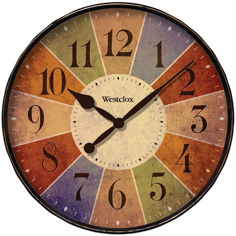 Westclox 12&#34; Round Multicolor Dial Clock