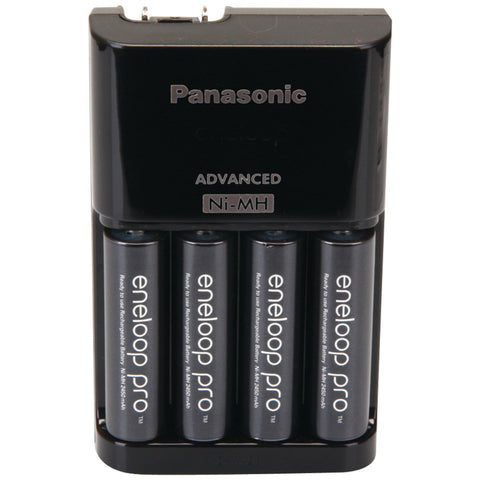 Panasonic 4-position Charger With Eneloop Xx Aa Batteries 4 Pk