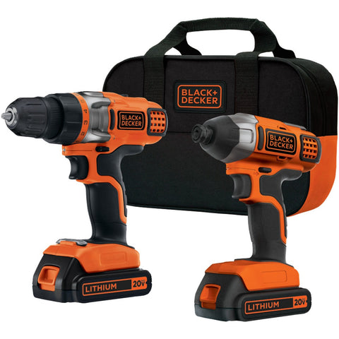 Black & Decker 20-volt Drill And Impact Combo Kit