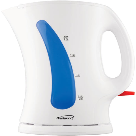 Brentwood 2.0 Liter Cordless Plastic Tea Kettle