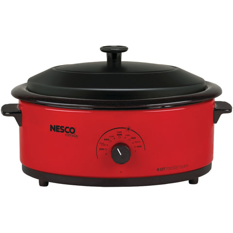 Nesco 6-quart Roaster With Black Lid (red)