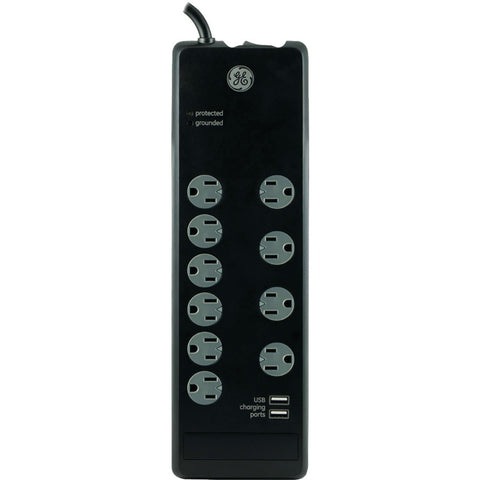 Ge 10-outlet Surge Protector With 2 Usb Ports