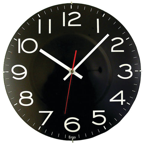 Timekeeper 11.5&#34; Rimless Wall Clock (black)