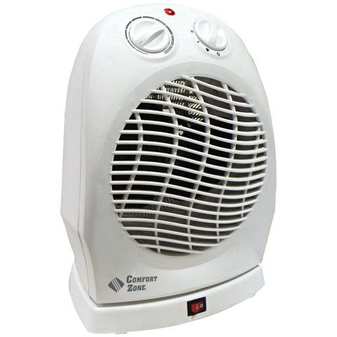 Comfort Zone Classic Oscillating Heater And Fan (white)