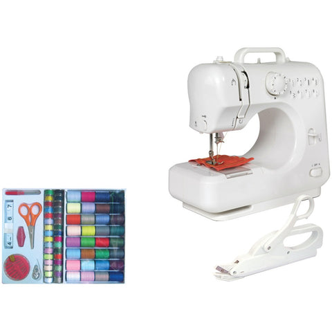 Lil Sew & Sew Desktop 8-stitch Sewing Machine (with Sewing Kit & Electric Scissors)