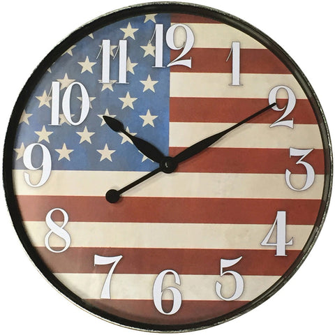 Westclox 12&#34; American Flag Wall Clock