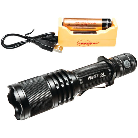 Powertac 1050-lumen Warrior Flashlight (with Rechargeable Kit)