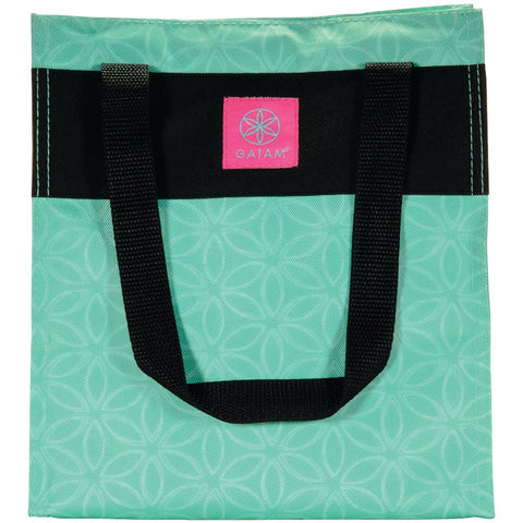 Gaiam Teal Flower Of Life Lunch Tote