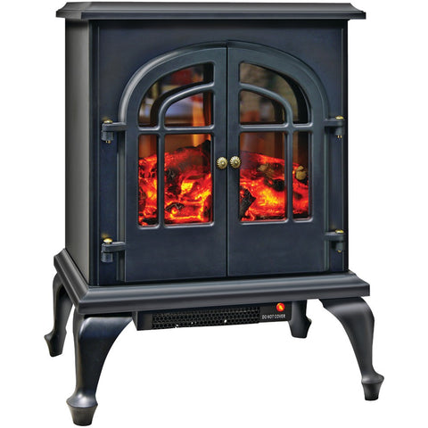 Comfort Zone 2-door Electric Stove-style Fireplace