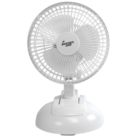 Comfort Zone 6&#34; 2-in-1 Combo Clip-on & Desk Style Fan