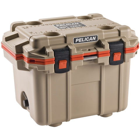 Pelican 30-quart Elite Cooler (tan With Orange Trim)