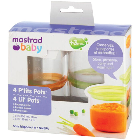 Mastrad Baby Lil&#39; Pots 4 Pk