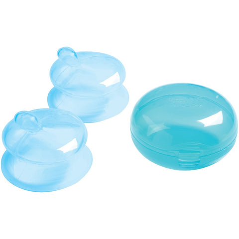 Mastrad Baby Blue Babycaps Teats With Carrying Case 2 Pk