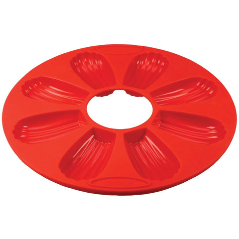 Orka 8-mold Silicone Madeline Pan Set Of 2 (red)