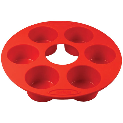 Orka 6-mold Silicone Muffin Pan Set Of 2 (red)