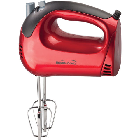 Brentwood 5-speed Red Hand Mixer