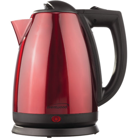 Brentwood 1.7-liter Red Stainless Steel Electric Cordless Tea Kettle